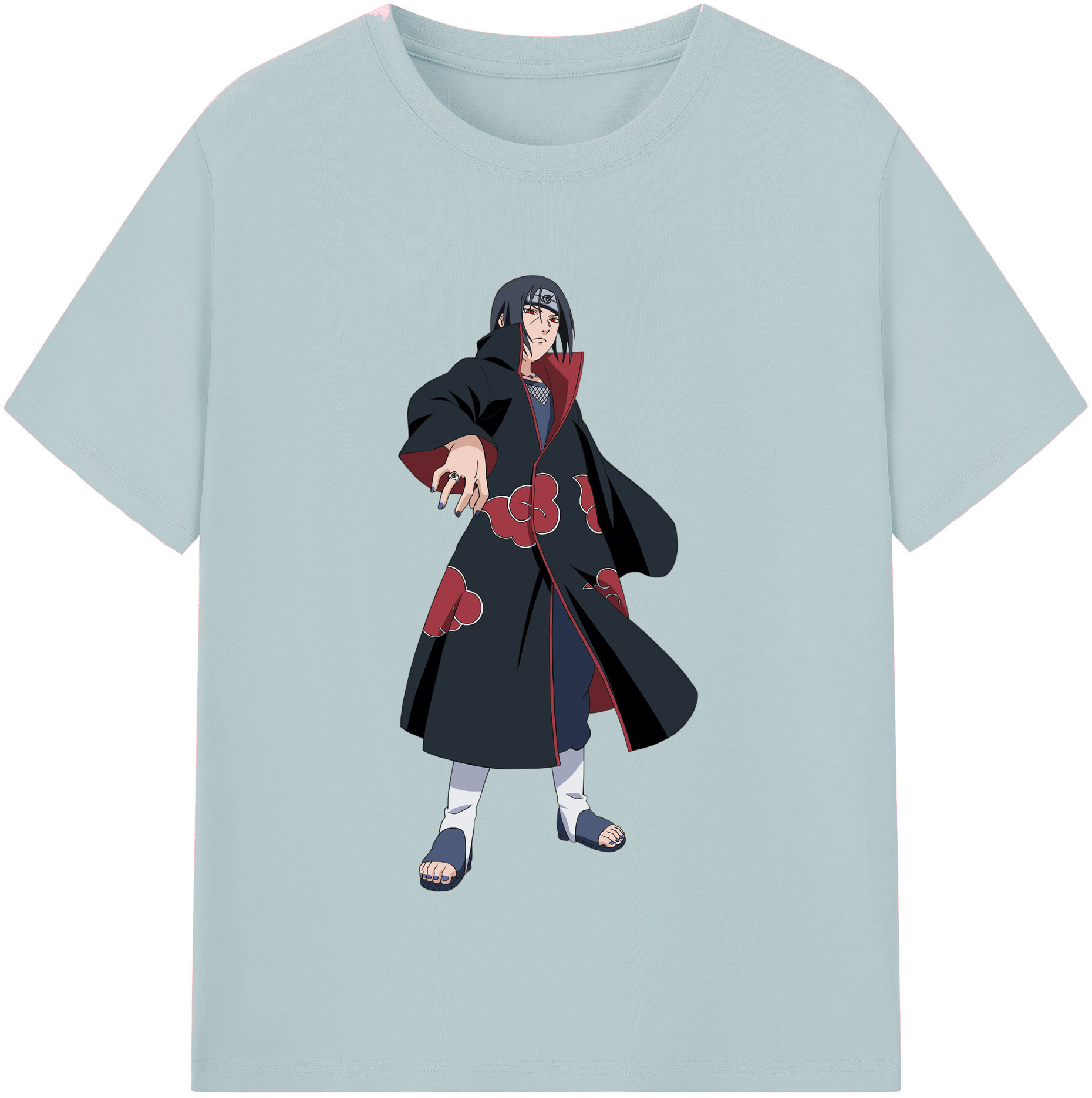 （画像用） NARUTO -ナルト- うちは イタチ Uchiha Itachi 綿100％半袖Tシャツ（フロントプリント）